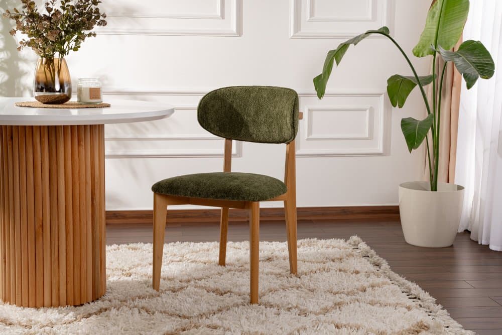 Súprava stoličiek (2 kusy) Lionte - Green, Light Oak 1