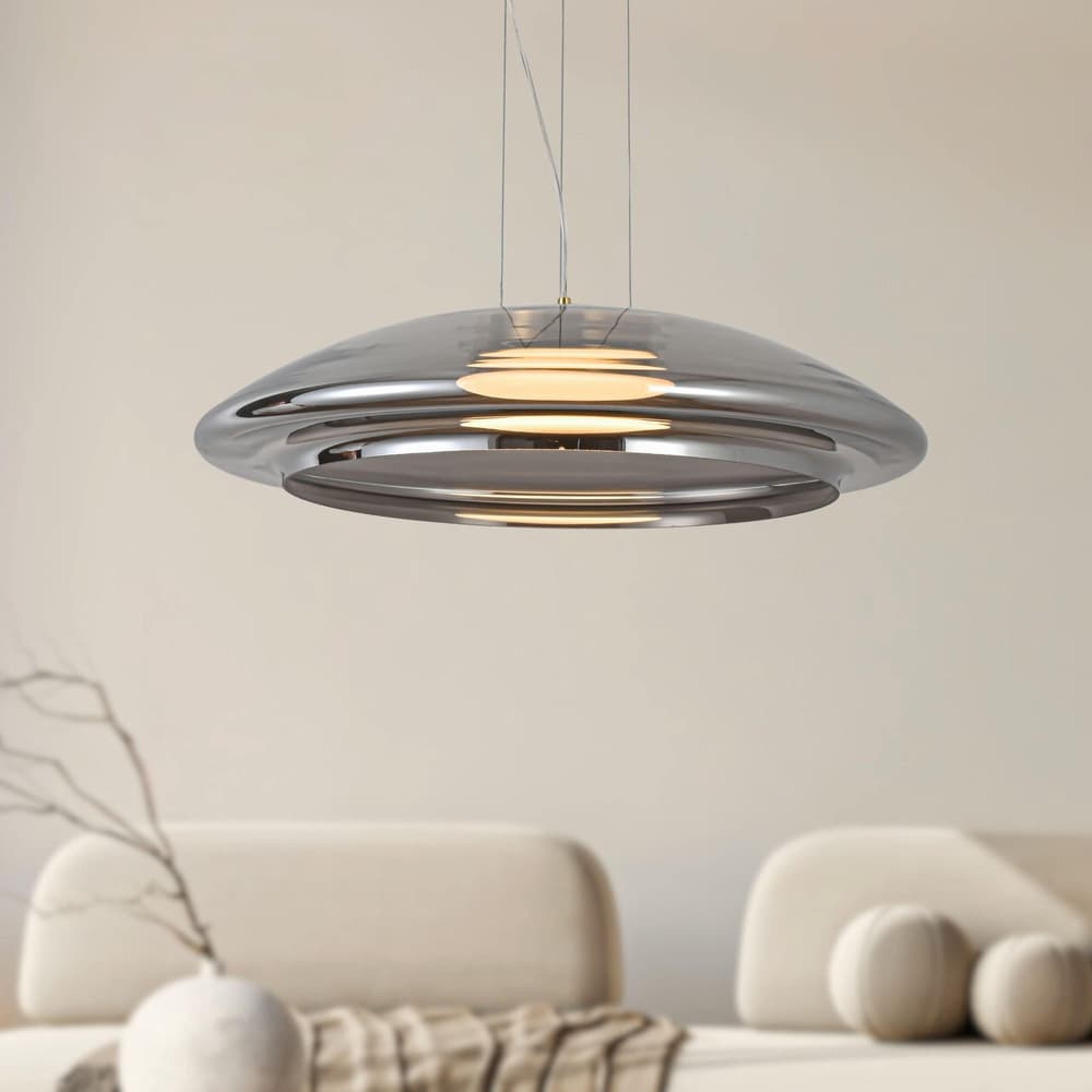 Lampa wisząca Ombre 42 szklana nad stół dymiony klosz GX53 1