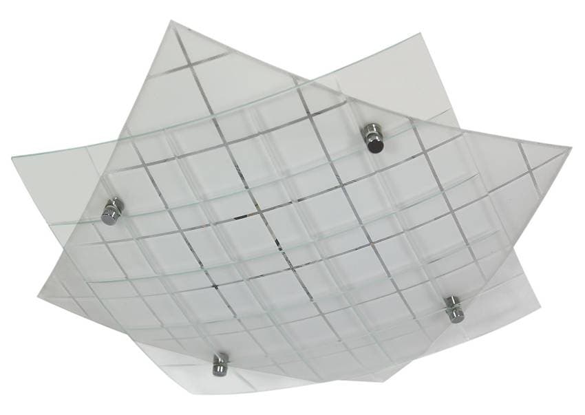 LED stropná lampa, studená biela, 31 cm, sklo, Dublos 1