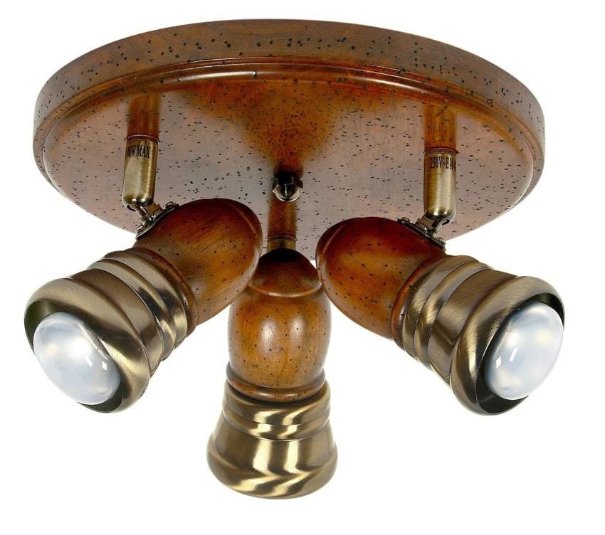 Stropná lampa Parteo E14 40W drevená 1