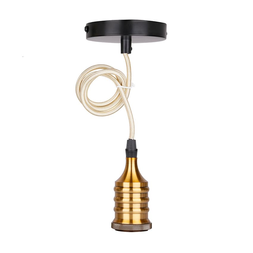 Závesná lampa z patiny/čierneho kovu E27