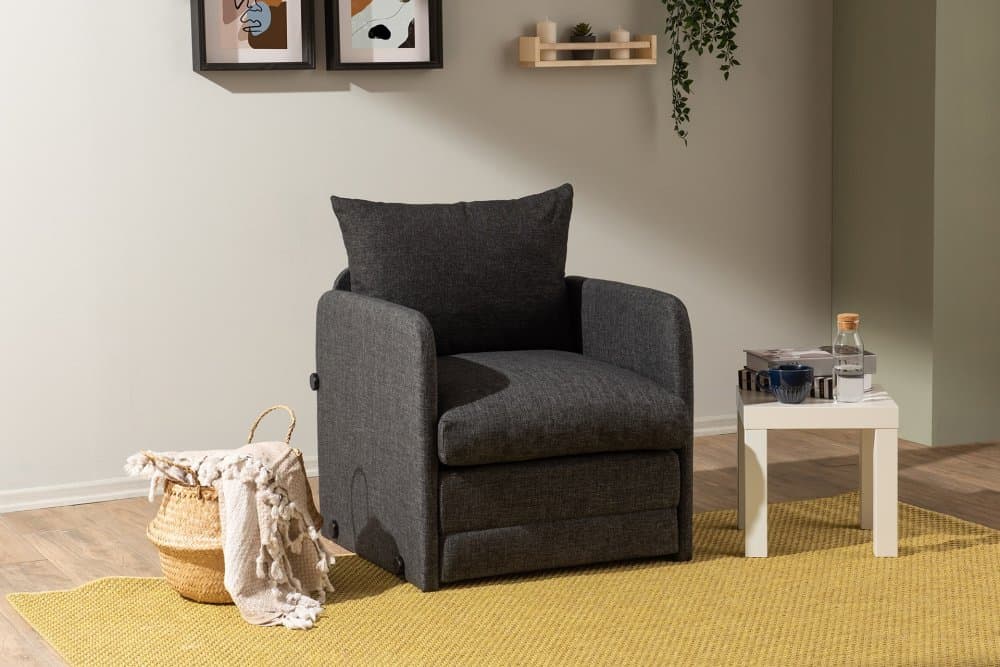 Rozkladacie kreslo Saga Single - Dark Grey