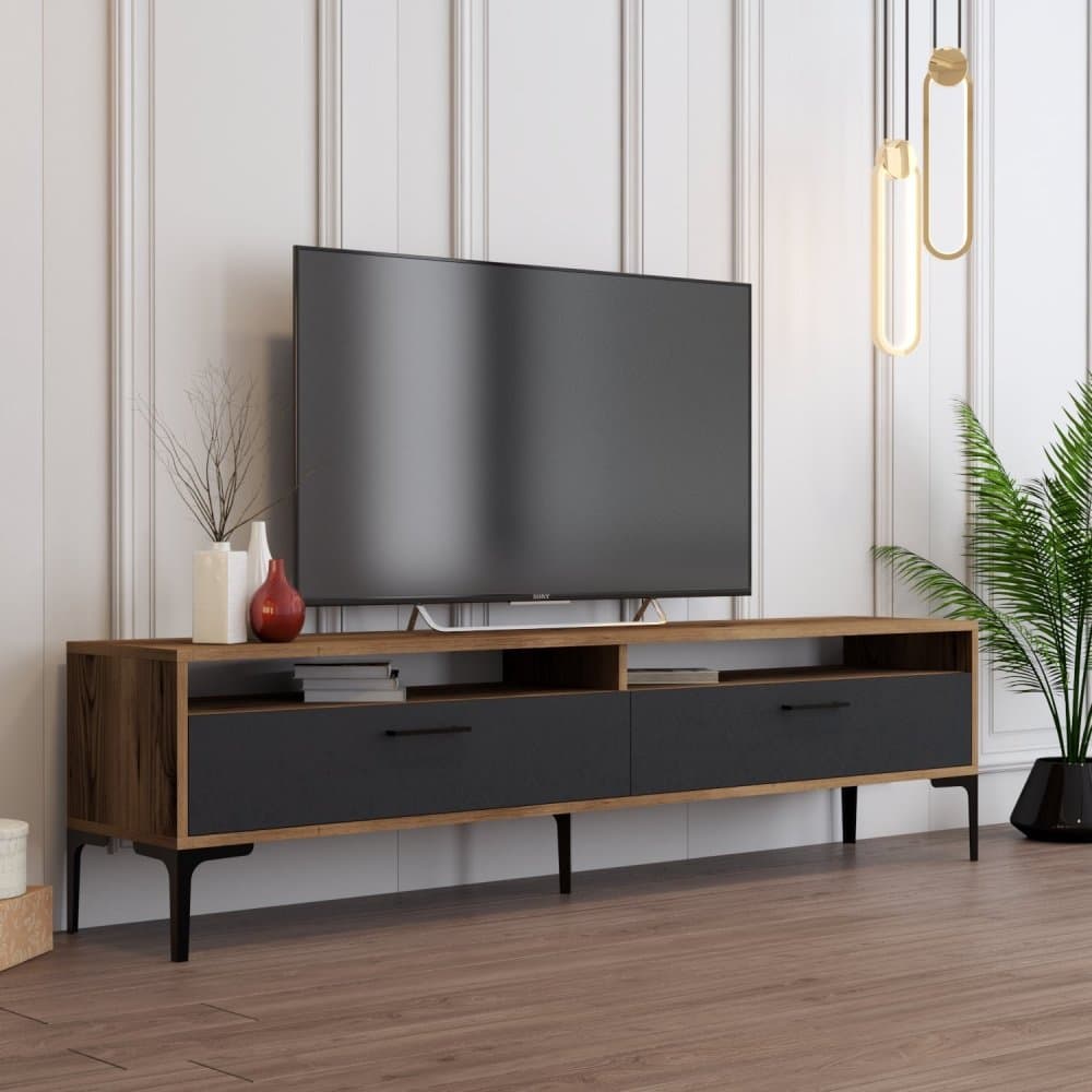 TV stolík Istanbul 2 - Walnut Anthracite 1