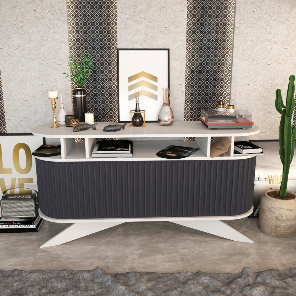 Príborník Stor - White, Anthracite 1