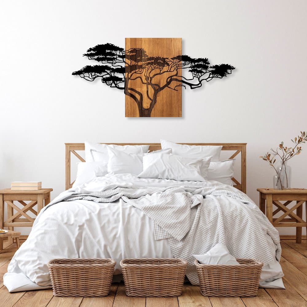 Dekoratívny drevený doplnok na stenu Acacia Tree - 329 1