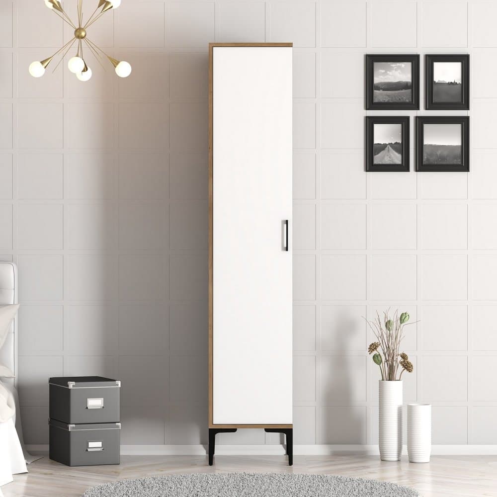Šatníková skriňa Kumsal S - Walnut, White 1