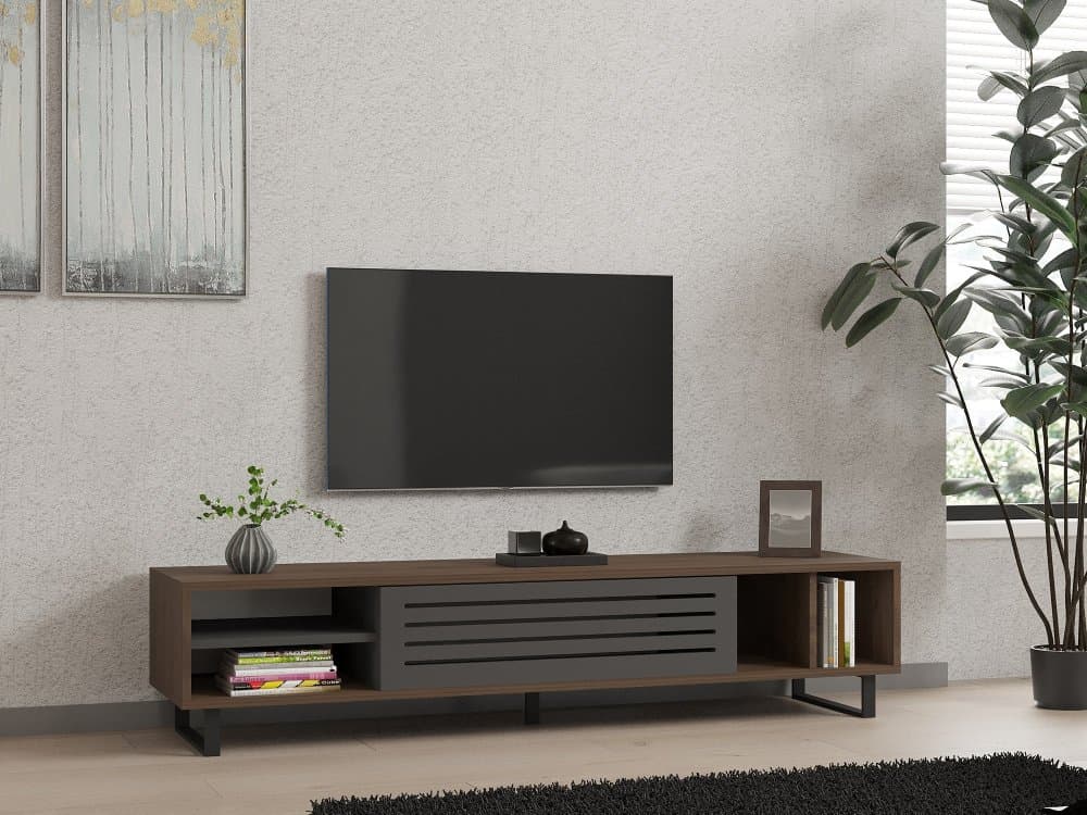 TV stolík Eray - Walnut, Anthracite 1