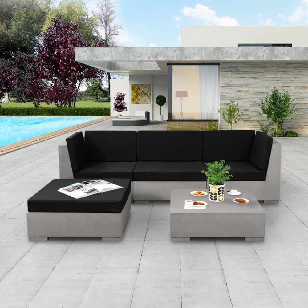 vidaXL Zahradní nábytek sedací souprava, 14 kusů, beton