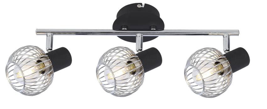 Nástenná lampa Oslo strip e14 čierna/chróm