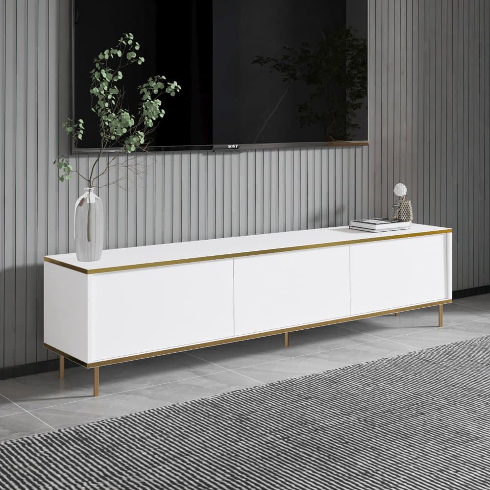 TV stolík Imaj - White, Gold