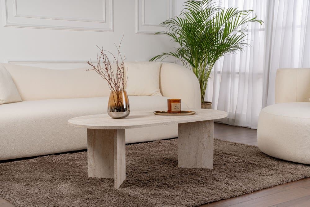 Konferenčný stolík Sable - Travertine 1