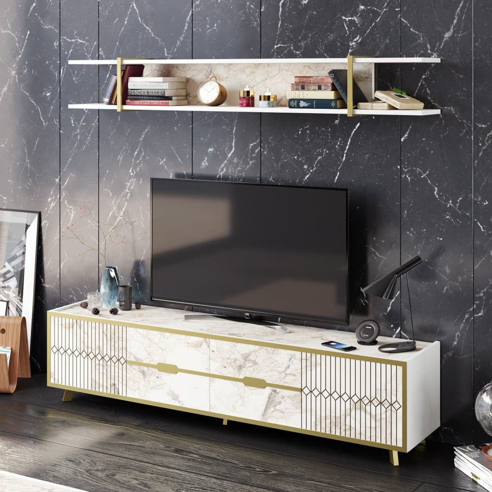 TV skrinka / Obývacia stena Frida - White 1