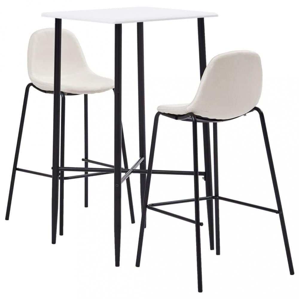 Barový set 3ks textil / biela Dekorhome 1