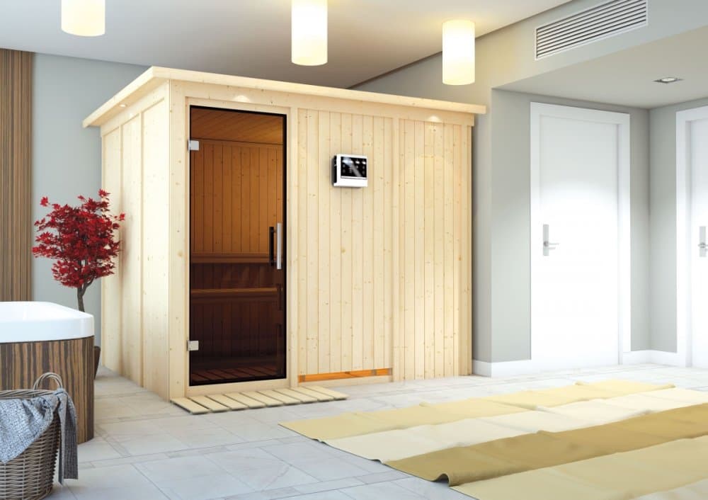 Interiérová fínska sauna 231x196 cm Lanitplast 1
