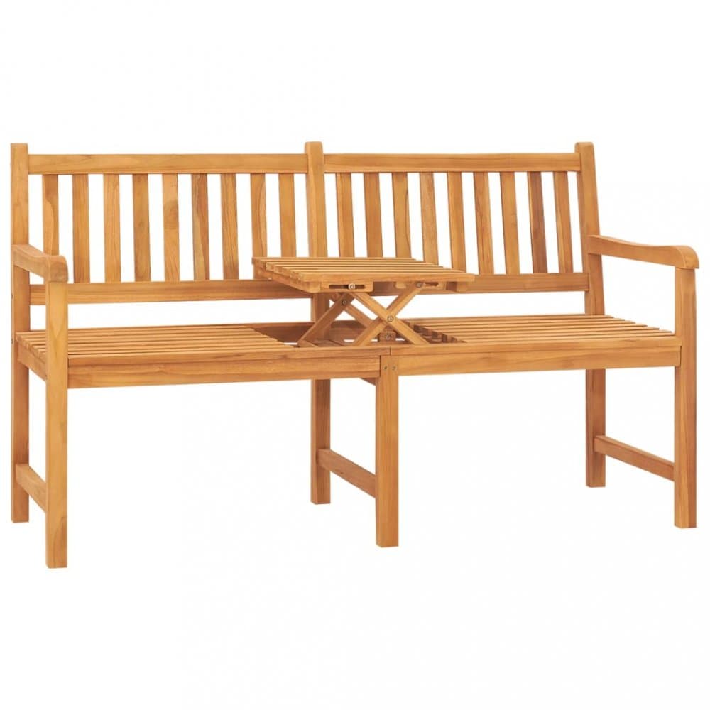 Záhradná lavica so stolíkom 150 cm teakové drevo Dekorhome 1