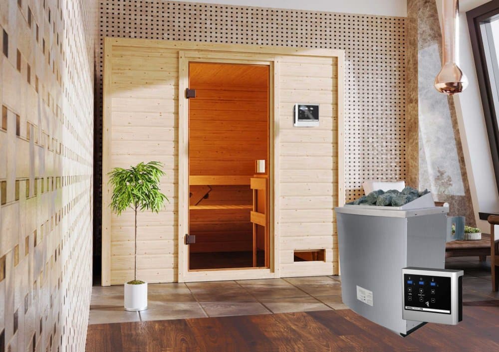 Interiérová fínska sauna s kamny 9,0 kW Dekorhome 1