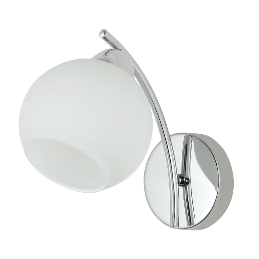 Nástenná lampa AMOS Chrome 1x40W E27 biele tienidlo 1