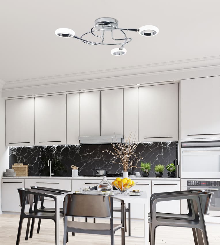Stropné svietidlo plafond 3X4W LED chróm 3000K AURELION