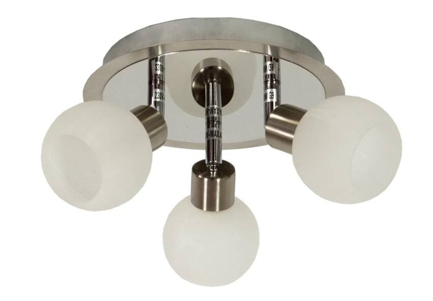Stropné svietidlo 3X40W G9 saténový chróm ALABASTER 1
