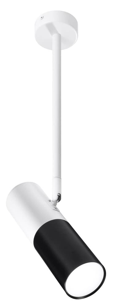 Nastaviteľná závesná lampa trubice čierna a biela 1