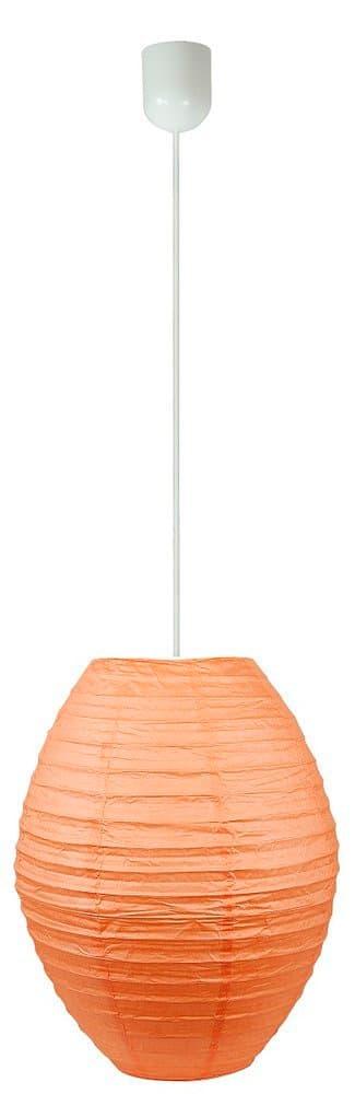 Oranžová papierová závesná lampa úľový kokón 1