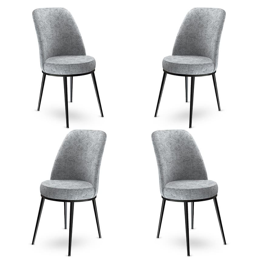 Súprava stoličiek (4 kusy) Dexa - Grey, Black 1