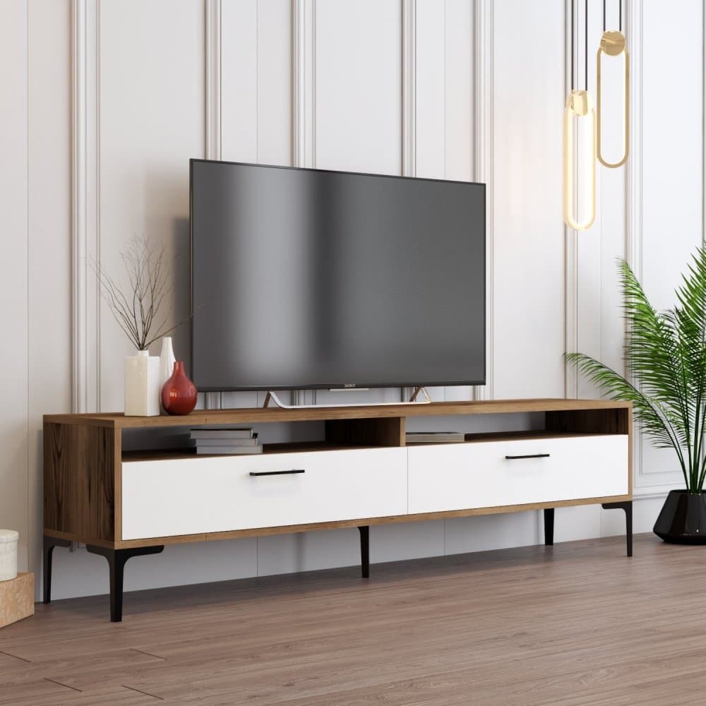 TV stolík Istanbul 2 - Walnut White