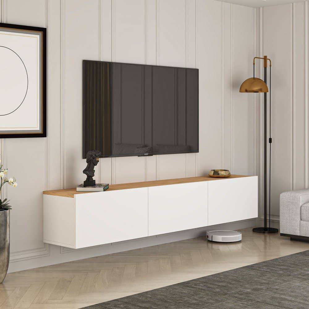 TV stolík West - White, Atlantic Pine 1