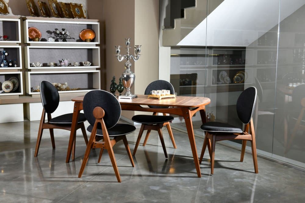 Set stola a stoličiek (5 kusov) Touch Wooden - Anthracite
