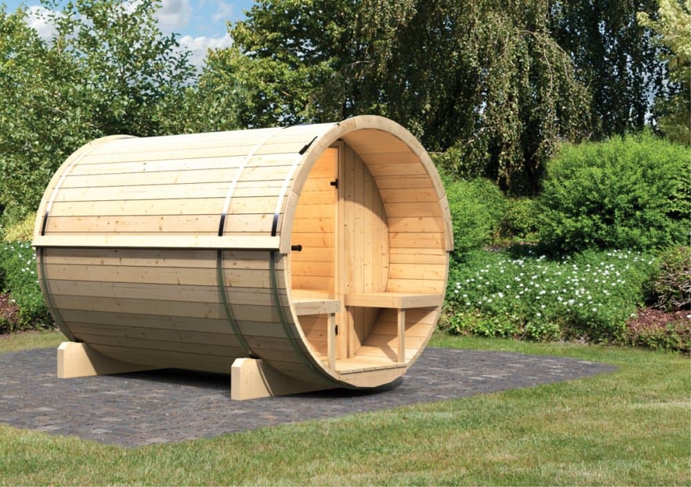 Vonkajšia fínska sudové sauna 216 x 280 cm Dekorhome 1