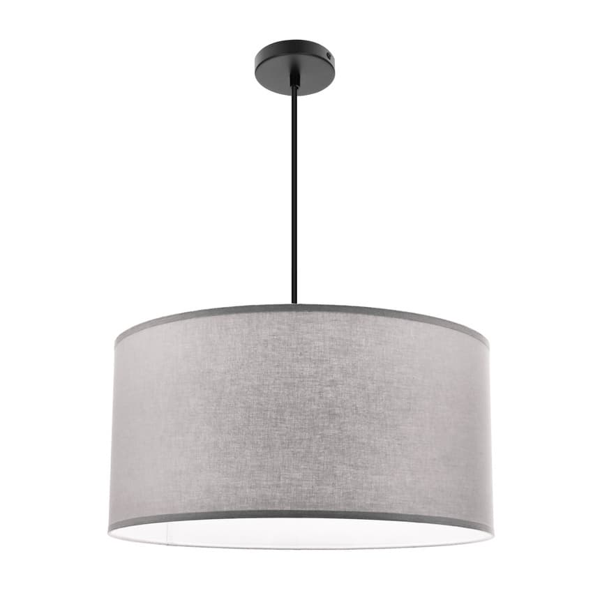 Závesná lampa SHANTI čierna 1x40W E27 tienidlo sivá 1
