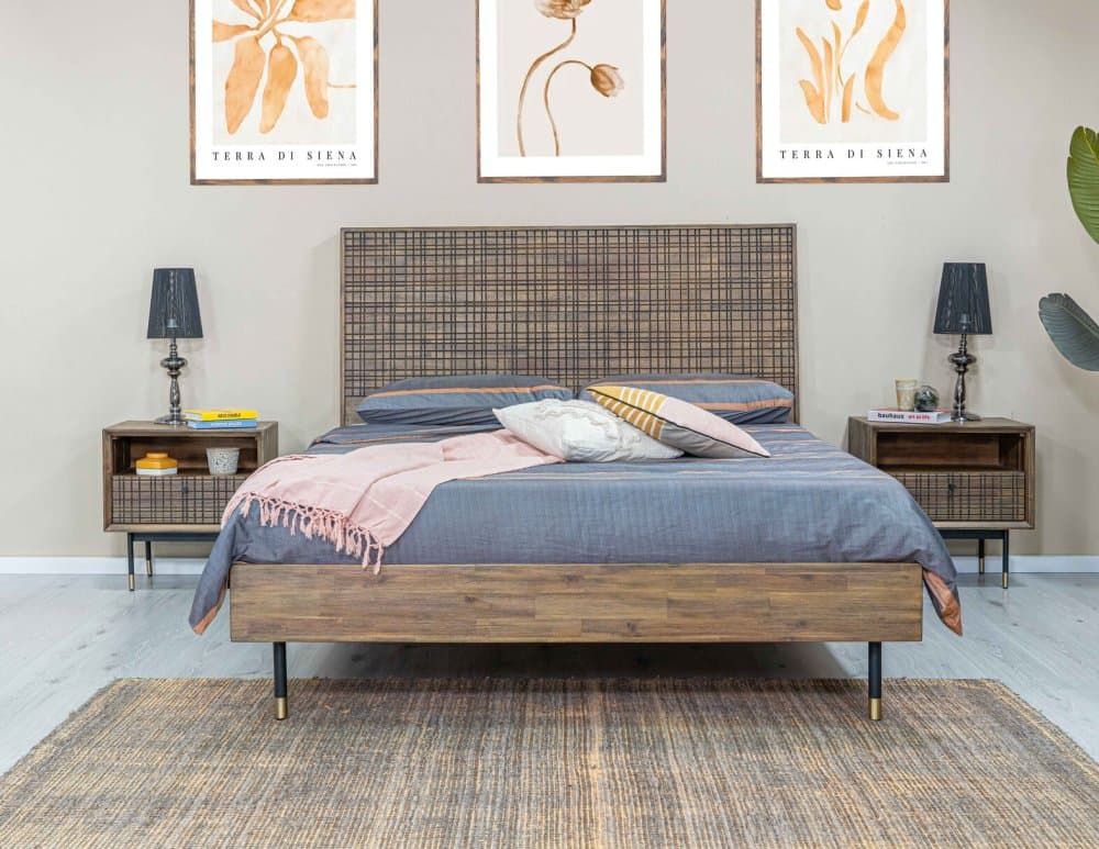Posteľ Maze MAZK01 180 cm + 2 nočné stolíky MAZB02 1