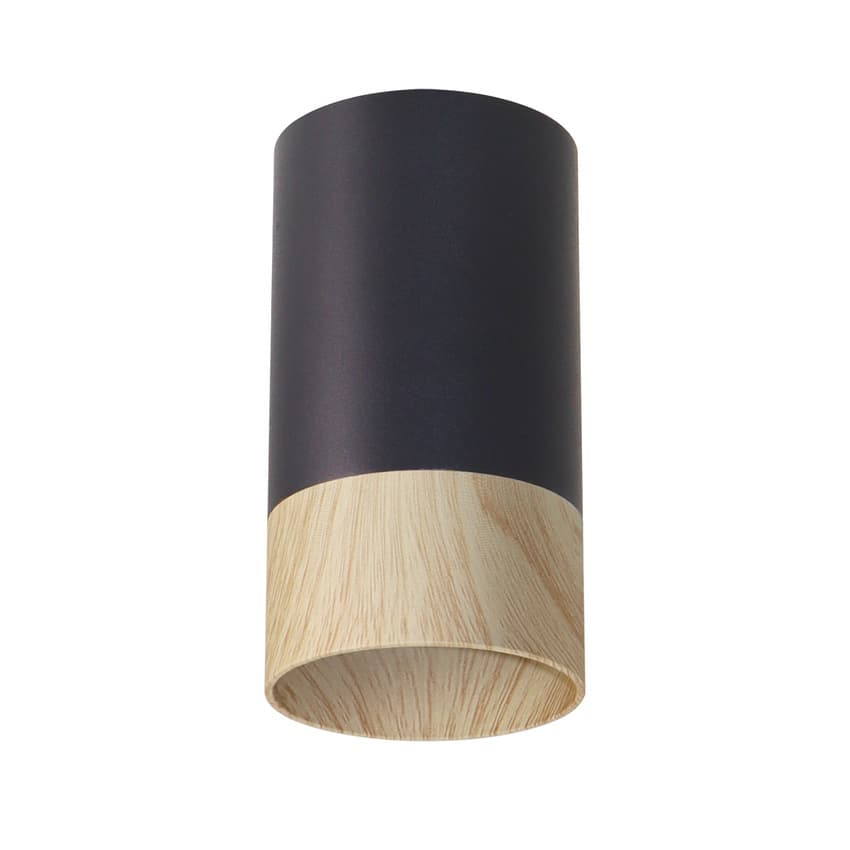 STROPNÉ SVIETIDLO CONTI TUBE 1X15W GU10 5,5/10 ČIERNA+DREVENÁ