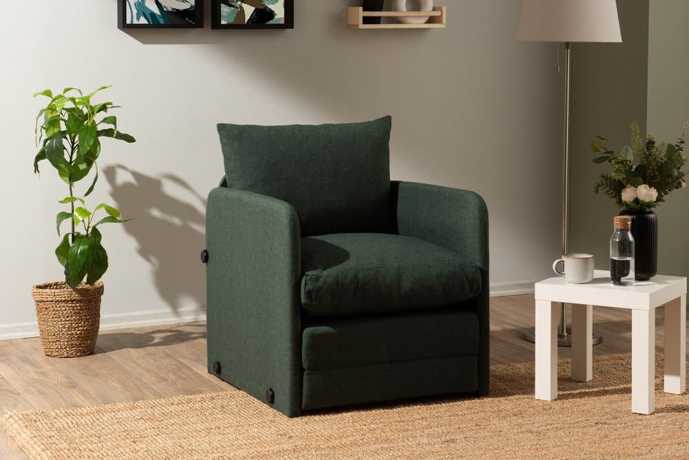 Rozkladacie kreslo Saga Single - Green