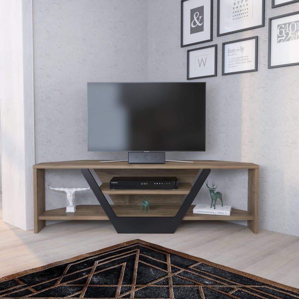 TV stolík Sares - Walnut, Black 1