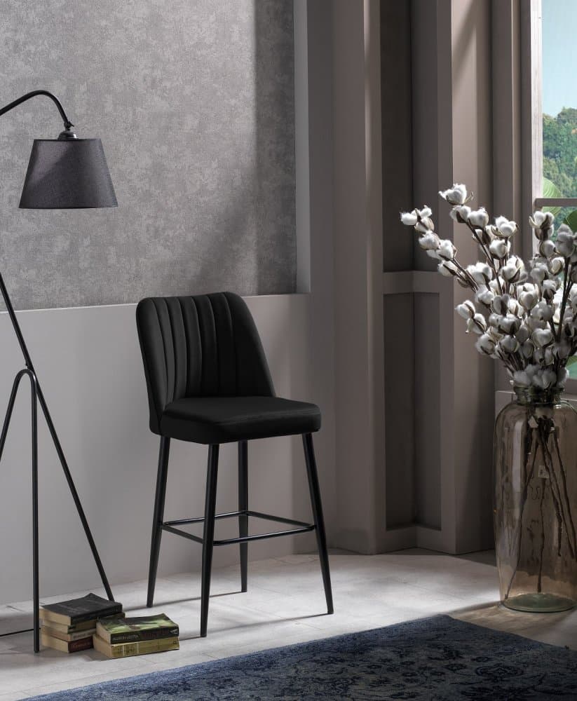 Bar Stool Set (2 Pieces) Vento - Black