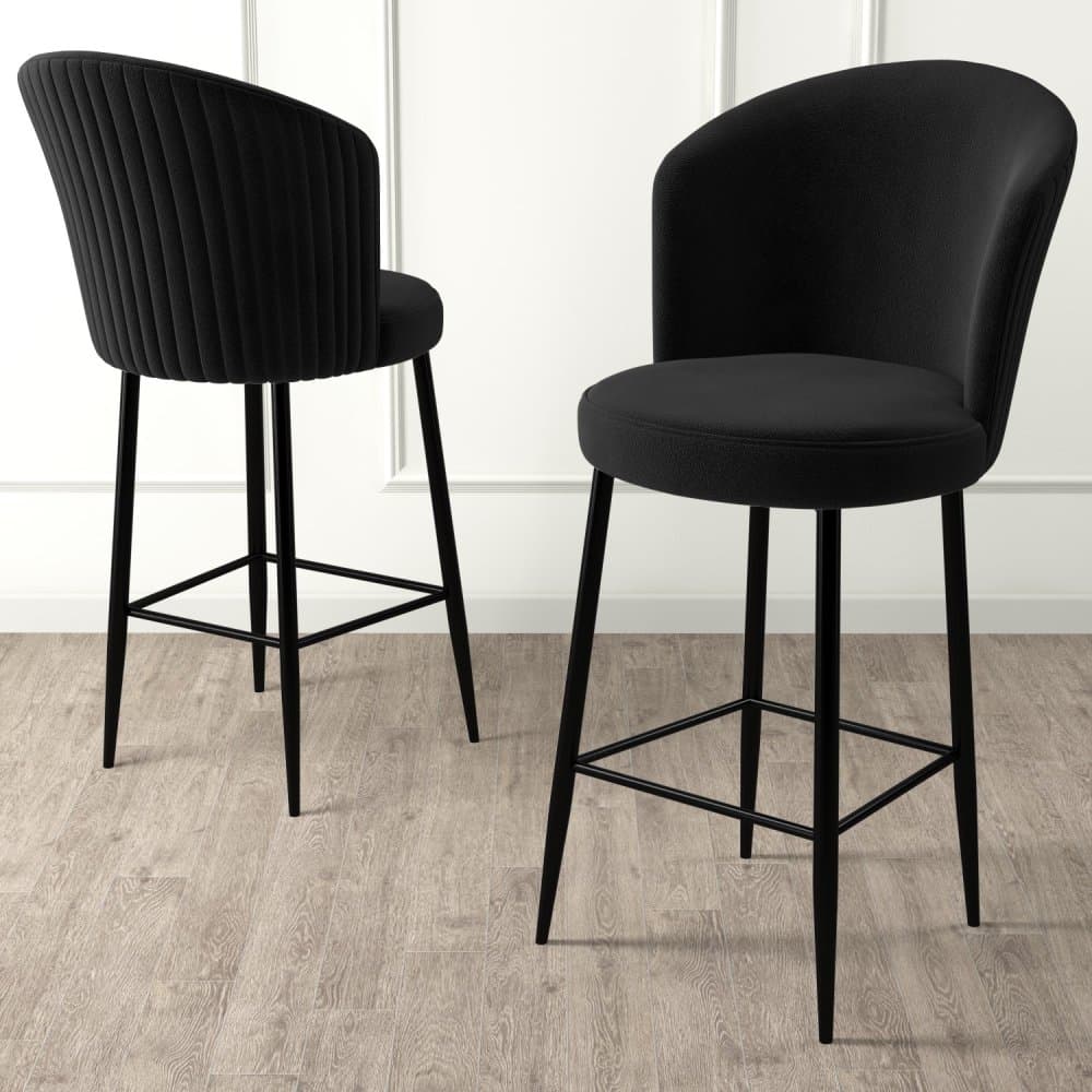 Bar Stool Set (2 Pieces) Alte - Black 1