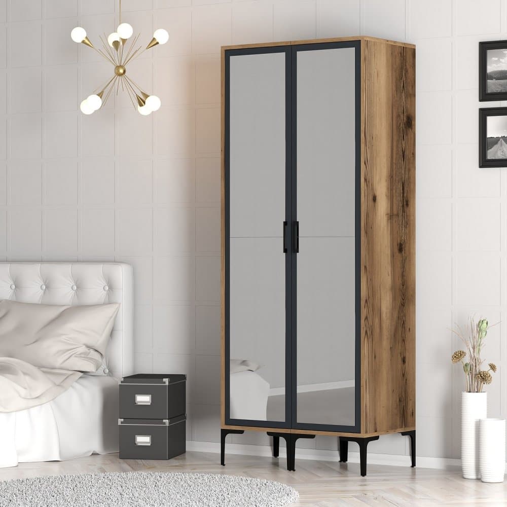 Šatníková skriňa Kumsal RR - Walnut, Anthracite