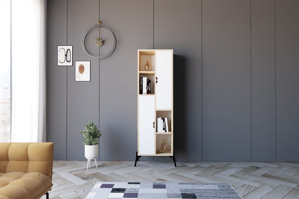 Knižnica Sorrento - Sapphire Oak, White 1