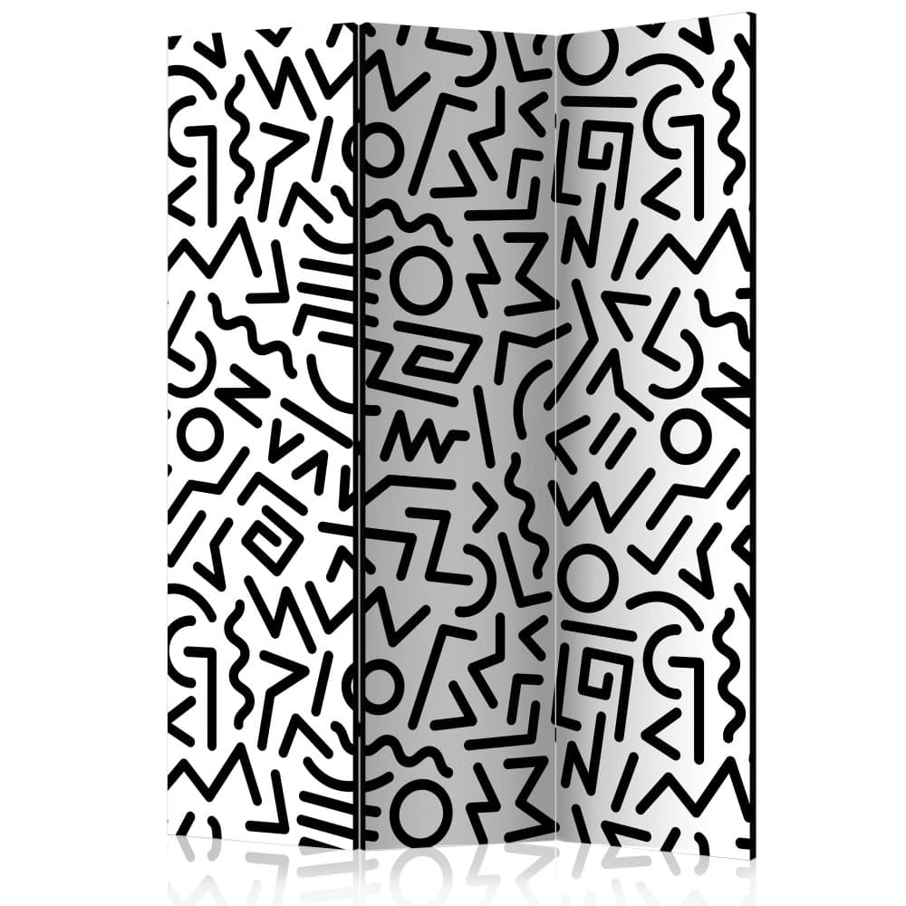 Paraván Black and White Maze Dekorhome