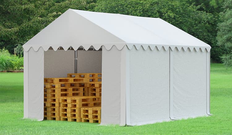 Skladový stan 4x4m biela EKONOMY 1
