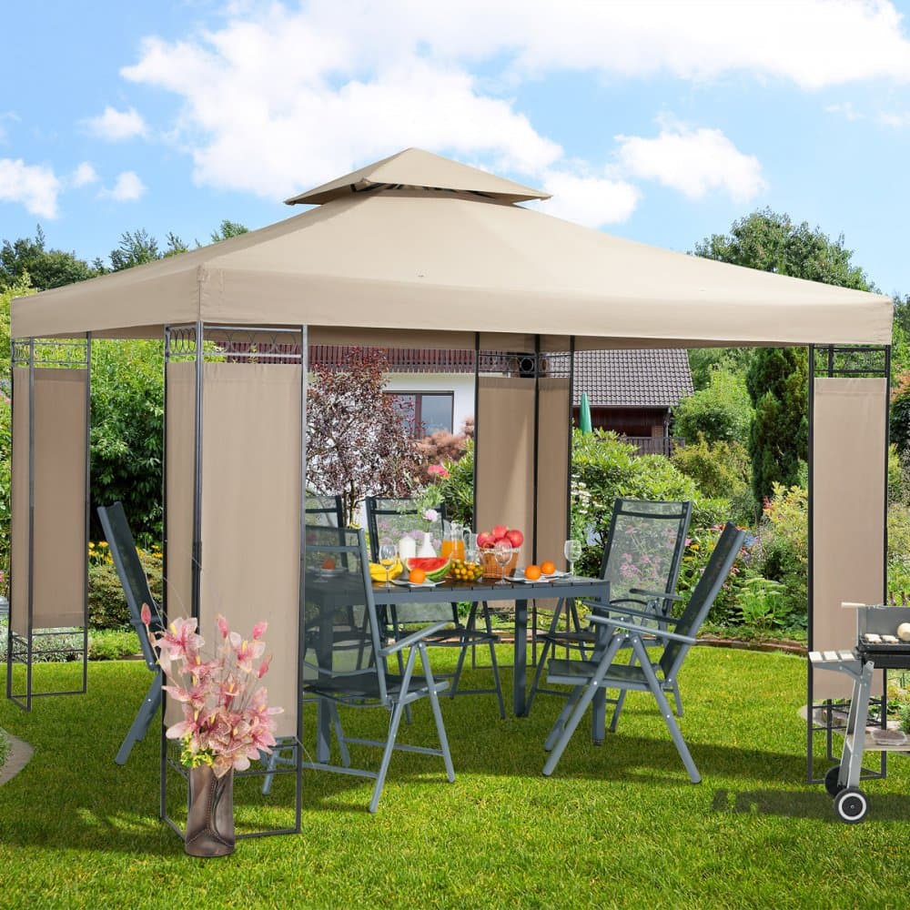 Záhradný altán 3x3 m D8723 taupe Dekorhome 1