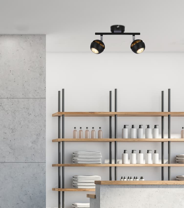 LED pásik Boni 2x3W gu10 čierny - POSLEDNÝ KUS 1
