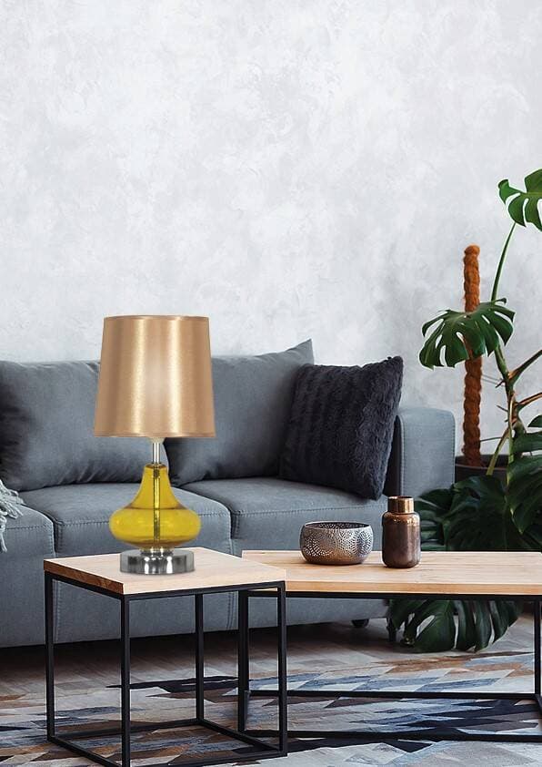 Aladinova jantárová stolová lampa s priemerom 35 cm 1
