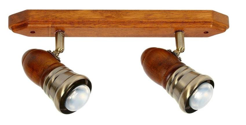 Stropné svietidlo Parteo 2X40W E14 R50 tmavá patina dreva 1