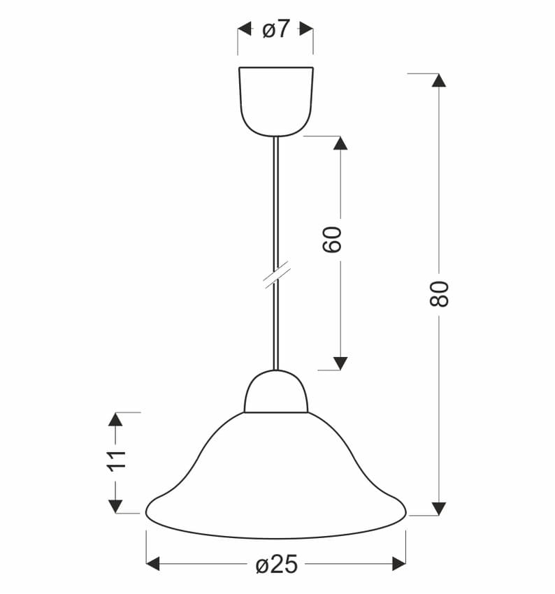 Závesná lampa LENIS čierna 1x60W E27 biele tienidlo 1