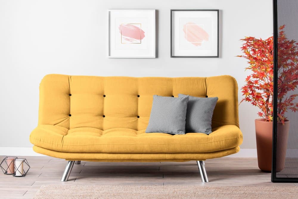 Trojmiestna rozkladacia pohovka Misa Sofabed - Mustard 1