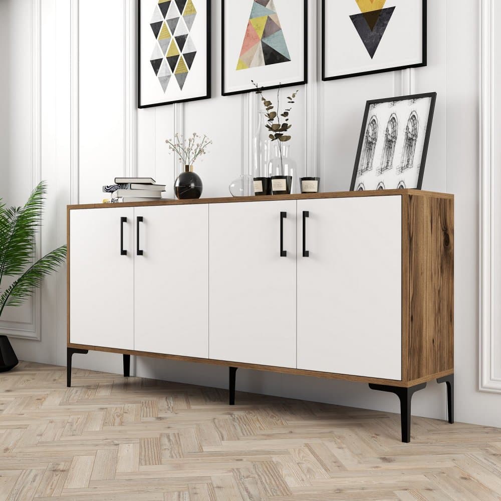 Konzolový stolík Kiev 160 - Walnut, White