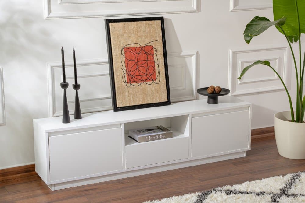 TV stolík Vanguard - Natural White 1