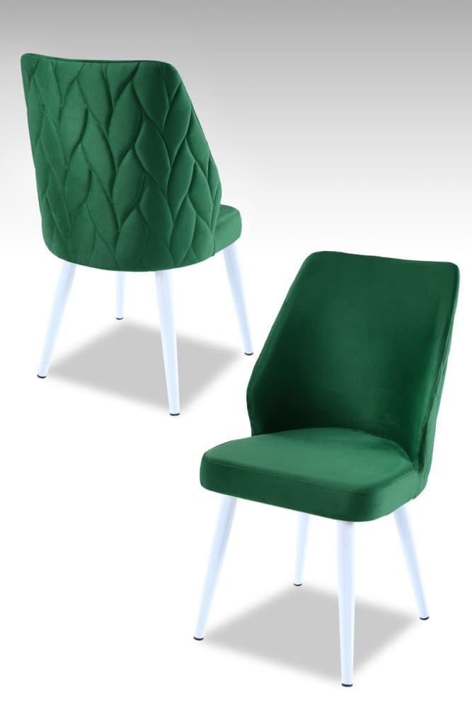 Súprava stoličiek (2 kusy) Pufi - Green, White 1
